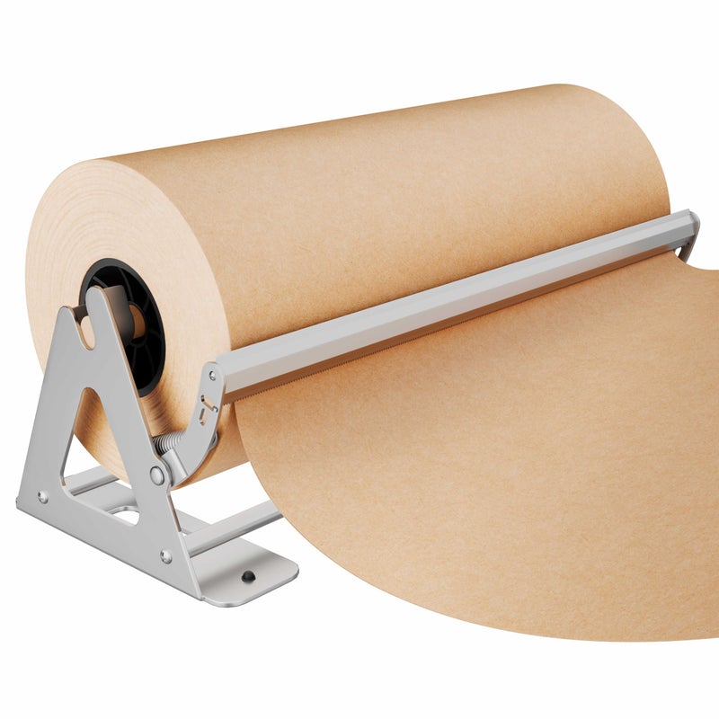 DIY Crew 24 Inch Paper Roll Dispenser and Cutter - Heavy-Duty Wall Mountable, Non Slip Tabletop - Kraft, Freezer, Butcher Paper - Up to 1000ft Rolls - Image 1